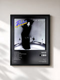#noir Tableau de l'album Ask Rufus de Rufus, cadre noir, imprimé et encadré en France