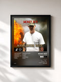 #noir Tableau de l'album Mann unter Feuer de Money Boy, cadre noir, imprimé et encadré en France