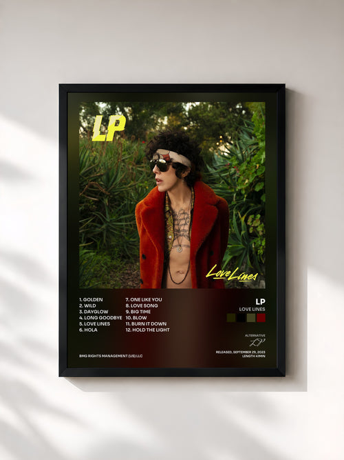 LP · Love Lines — Affiche encadrée