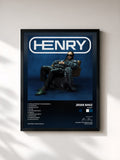 #noir Tableau de l'album HENRY de Jesse Baez, cadre noir, imprimé et encadré en France