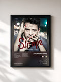 #noir Tableau de l'album Sirope de Alejandro Sanz, cadre noir, imprimé et encadré en France
