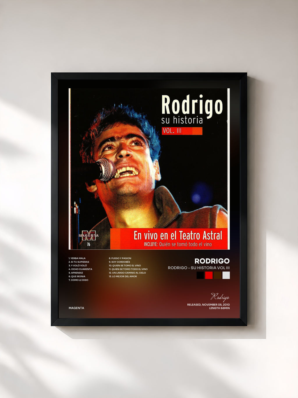 #noir Tableau de l'album Rodrigo - Su historia Vol III de Rodrigo, cadre noir, imprimé et encadré en France