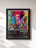 #noir Tableau de l'album My Parade de ILoveMakonnen, cadre noir, imprimé et encadré en France