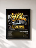 #noir Tableau de l'album Unreleased de Hijos De Barron, cadre noir, imprimé et encadré en France