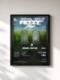 #noir Tableau de l'album Bruce Wayne de Fetty Wap, cadre noir, imprimé et encadré en France