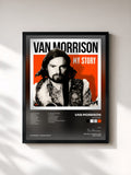 #noir Tableau de l'album My Story de Van Morrison, cadre noir, imprimé et encadré en France