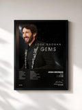 #noir Tableau de l'album Gems de Josh Groban, cadre noir, imprimé et encadré en France