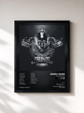 #noir Tableau de l'album The Gunshow de Deadly Guns, cadre noir, imprimé et encadré en France
