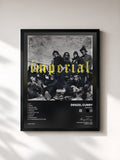 #noir Tableau de l'album Imperial de Denzel Curry, cadre noir, imprimé et encadré en France