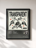 #noir Tableau de l'album TRANSPARENT de Nea, cadre noir, imprimé et encadré en France