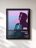 #noir Tableau de l'album Party Till Sunrise de David Guetta, cadre noir, imprimé et encadré en France