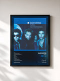 #noir Tableau de l'album Azul de Elefantes, cadre noir, imprimé et encadré en France
