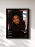 #noir Tableau de l'album Good To Be Back de Natalie Cole, cadre noir, imprimé et encadré en France