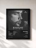 #noir Tableau de l'album King de Kollegah, cadre noir, imprimé et encadré en France