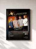 #noir Tableau de l'album Superstar - Suricato - A Trajetória de Suricato, cadre noir, imprimé et encadré en France