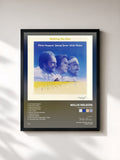 #noir Tableau de l'album Walking the Line de Willie Nelson, cadre noir, imprimé et encadré en France
