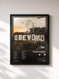 #noir Tableau de l'album DBE World de D-Block Europe, cadre noir, imprimé et encadré en France