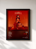 #noir Tableau de l'album MANIA de Lexa, cadre noir, imprimé et encadré en France
