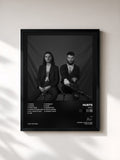#noir Tableau de l'album Faith de Hurts, cadre noir, imprimé et encadré en France