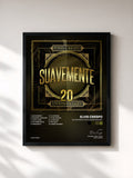 #noir Tableau de l'album Suavemente 20th Anniversary de Elvis Crespo, cadre noir, imprimé et encadré en France