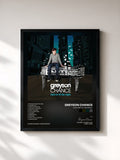 #noir Tableau de l'album Hold On ‘Til The Night de Greyson Chance, cadre noir, imprimé et encadré en France