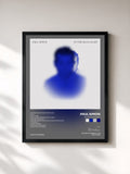 #noir Tableau de l'album In the Blue Light de Paul Simon, cadre noir, imprimé et encadré en France