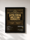 #noir Tableau de l'album The 7th Album 'MAMACITA' de SUPER JUNIOR, cadre noir, imprimé et encadré en France