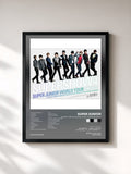#noir Tableau de l'album Super Junior World Tour 'Super Show 4' de SUPER JUNIOR, cadre noir, imprimé et encadré en France