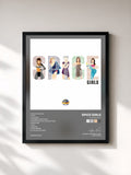 #noir Tableau de l'album Spiceworld de Spice Girls, cadre noir, imprimé et encadré en France