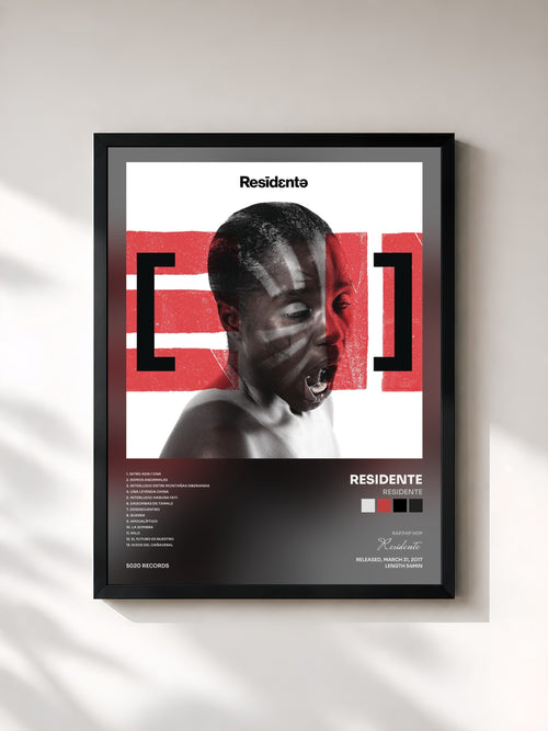 Residente · Residente — Affiche encadrée