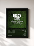 #noir Tableau de l'album Lange Nachten, Korte Dagen de Diggy Dex, cadre noir, imprimé et encadré en France