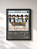 #noir Tableau de l'album Nueva Era de Colmillo Norteño, cadre noir, imprimé et encadré en France