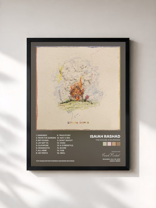 Isaiah Rashad · The House Is Burning — Affiche encadrée