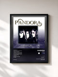 #noir Tableau de l'album Ilegal de Pandora, cadre noir, imprimé et encadré en France