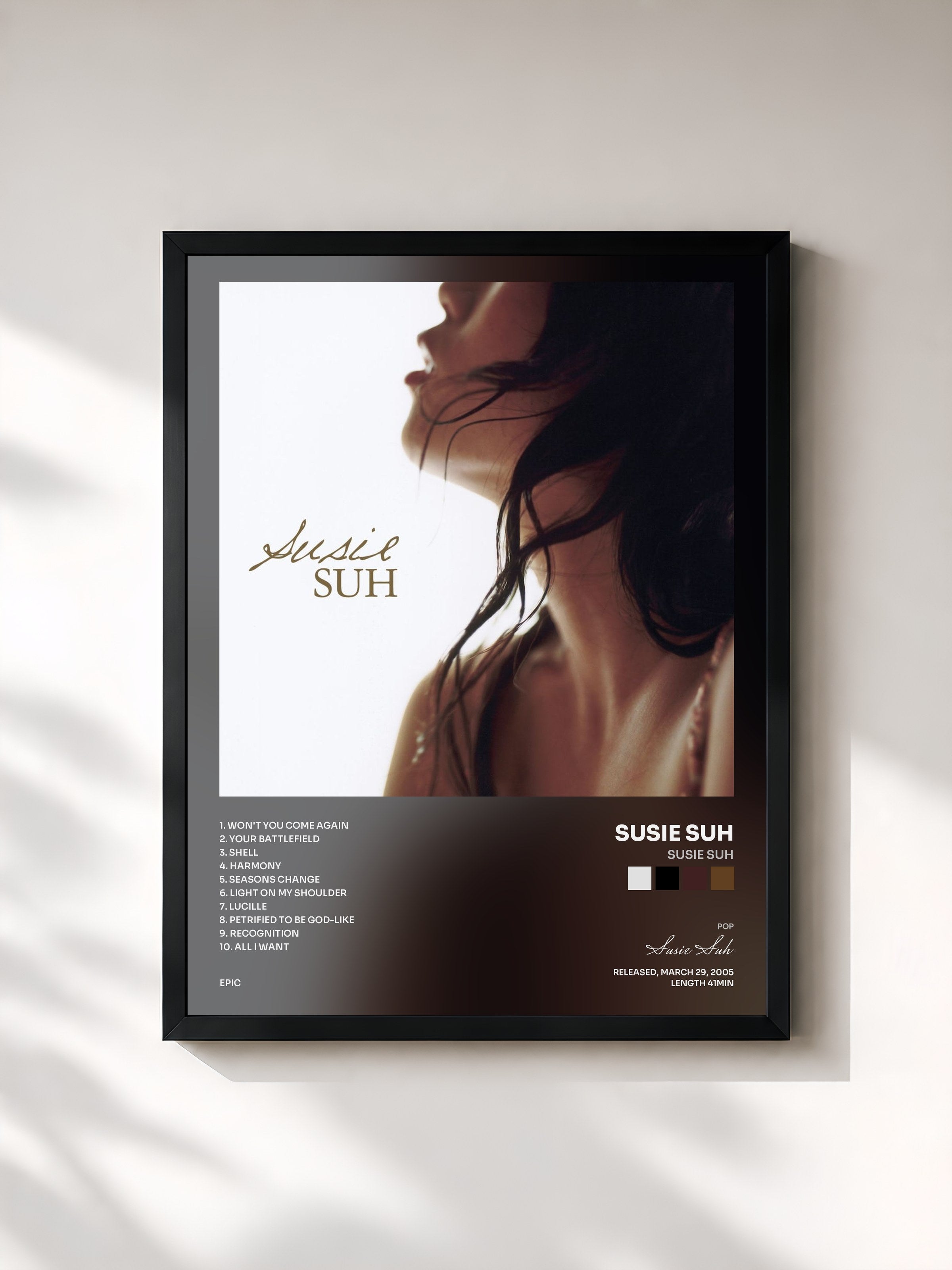 #noir Tableau de l'album Susie Suh de Susie Suh, cadre noir, imprimé et encadré en France
