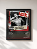 #noir Tableau de l'album Half Naked & Almost Famous - EP de mgk, cadre noir, imprimé et encadré en France