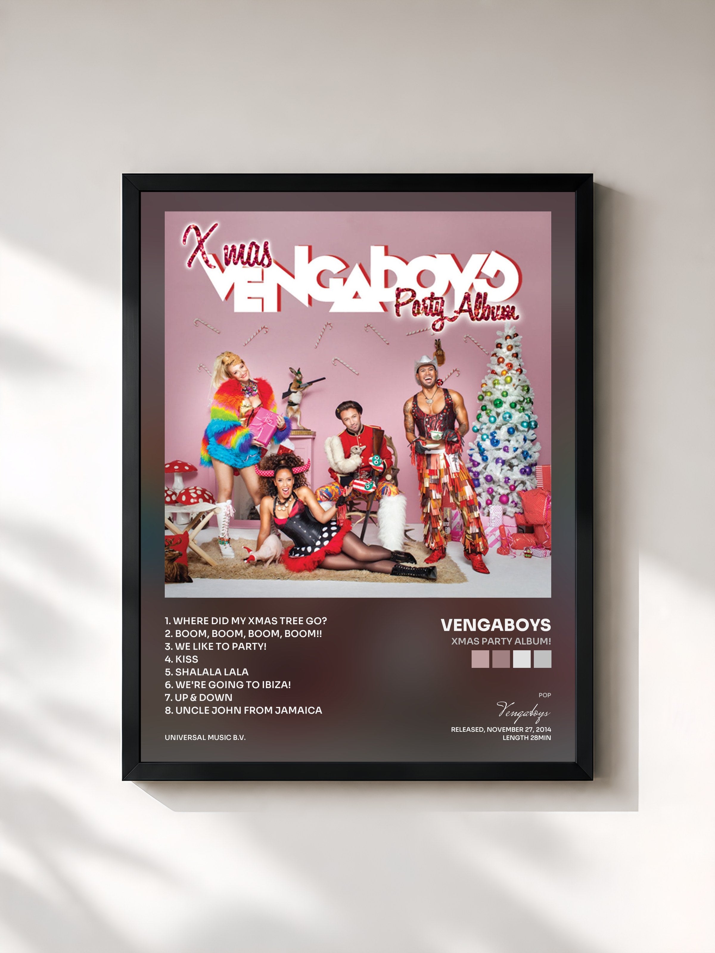 #noir Tableau de l'album Xmas Party Album! de Vengaboys, cadre noir, imprimé et encadré en France