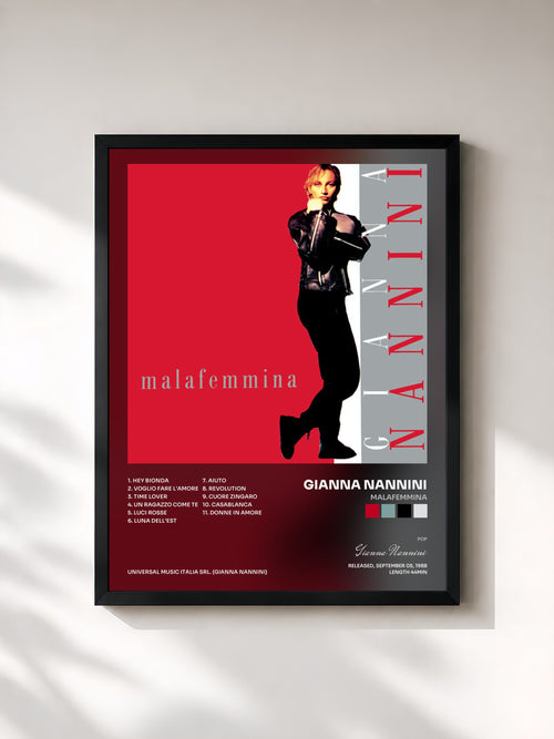 Gianna Nannini · Malafemmina — Affiche encadrée