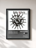 #noir Tableau de l'album Circlesongs de Bobby McFerrin, cadre noir, imprimé et encadré en France