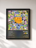 #noir Tableau de l'album Neck Deep de Neck Deep, cadre noir, imprimé et encadré en France