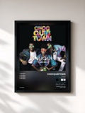 #noir Tableau de l'album Nuqui (Te Quiero Para Mi) EP de ChocQuibTown, cadre noir, imprimé et encadré en France