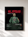 #noir Tableau de l'album Mi Verdad Corridos Tumbados de Natanael Cano, cadre noir, imprimé et encadré en France