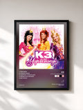 #noir Tableau de l'album K3 en het IJsprinsesje de K3, cadre noir, imprimé et encadré en France