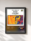 #noir Tableau de l'album The 2 Sides Of Sam Cooke de Sam Cooke, cadre noir, imprimé et encadré en France