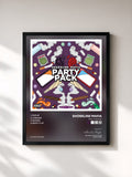 #noir Tableau de l'album Party Pack EP de Shoreline Mafia, cadre noir, imprimé et encadré en France