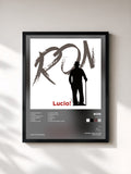 #noir Tableau de l'album Lucio! de Ron, cadre noir, imprimé et encadré en France