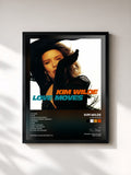 #noir Tableau de l'album Love Moves de Kim Wilde, cadre noir, imprimé et encadré en France