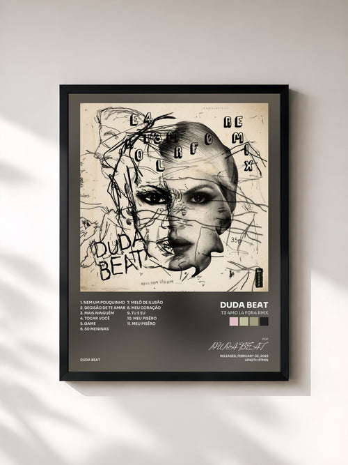 DUDA BEAT · T3 4M0 L4 F0R4 RMX — Affiche encadrée