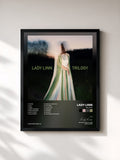 #noir Tableau de l'album Trilogy de Lady Linn, cadre noir, imprimé et encadré en France