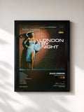 #noir Tableau de l'album London By Night de Julie London, cadre noir, imprimé et encadré en France